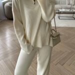 Ensemble maille col zippé